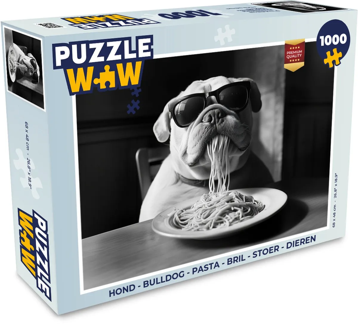 PuzzleWow Bulldog Legpuzzel 1000 Stuks