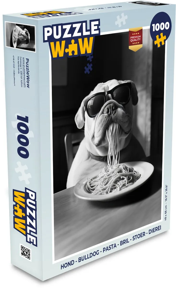 PuzzleWow Bulldog Legpuzzel 1000 Stuks