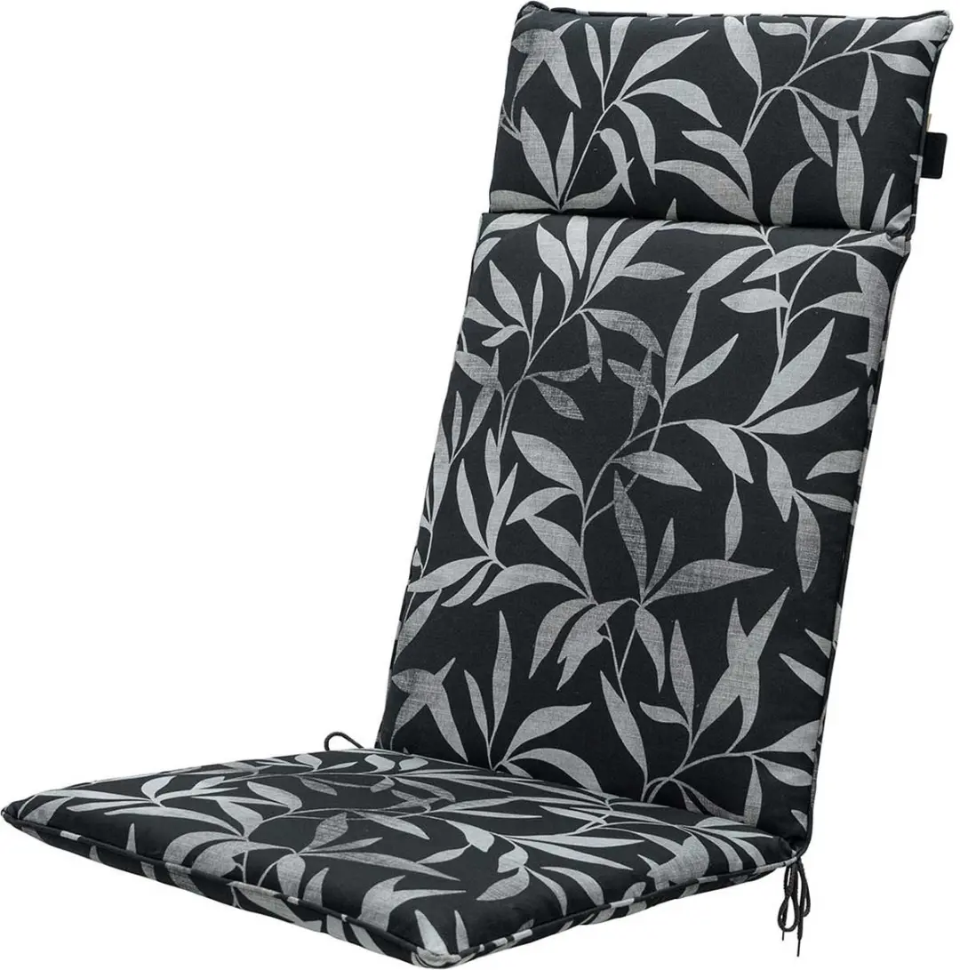 Madison Tuinstoelkussen hoge rug 50x120 cm Universeel Fergus black natural outdo