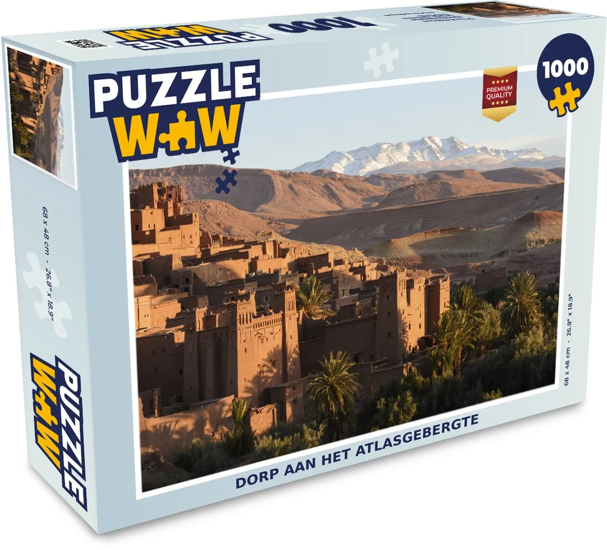 PuzzleWow Dorp aan het Atlasgebergte Legpuzzel 1000 Stuks - Multicolor