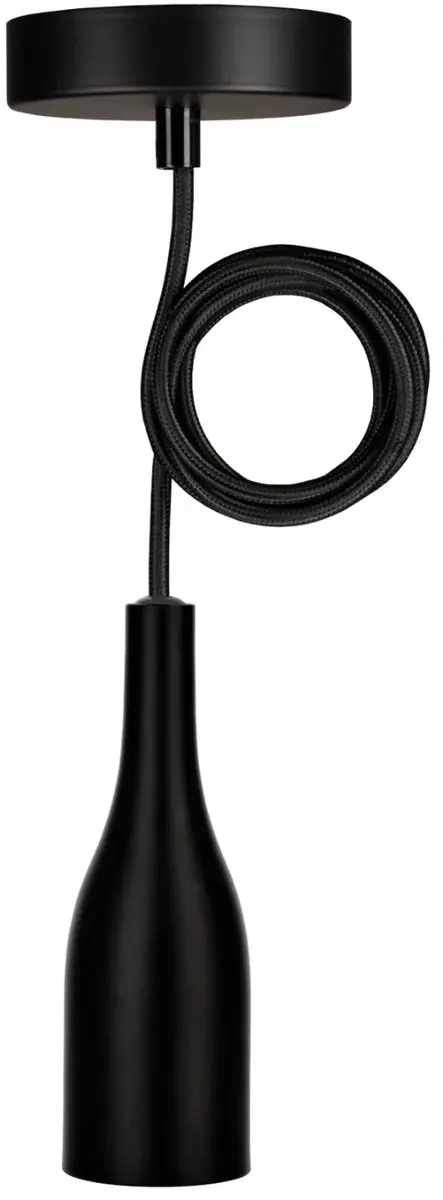 Bailey Bali pendelarmatuur zwart met 1.5m textielsnoer