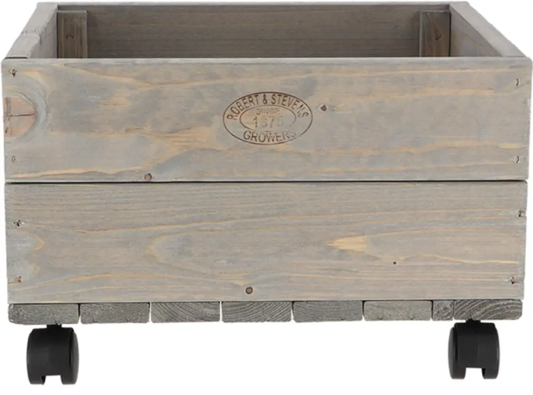 Esschert Design Houten Plantenbak op Wielen - afbeelding 6 van 6