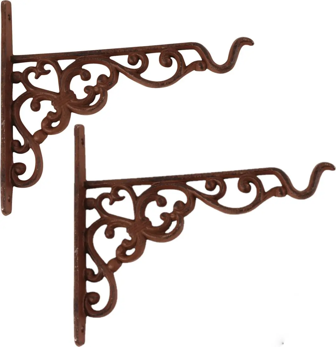 Esschert Design Muurhaak / plantenhaak met sierkrullen