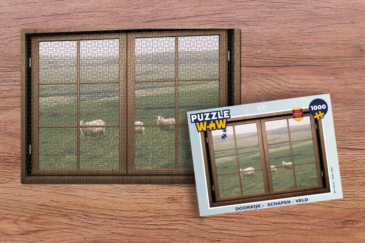 PuzzleWow Schaap Legpuzzel 1000 Stuks - Multicolor