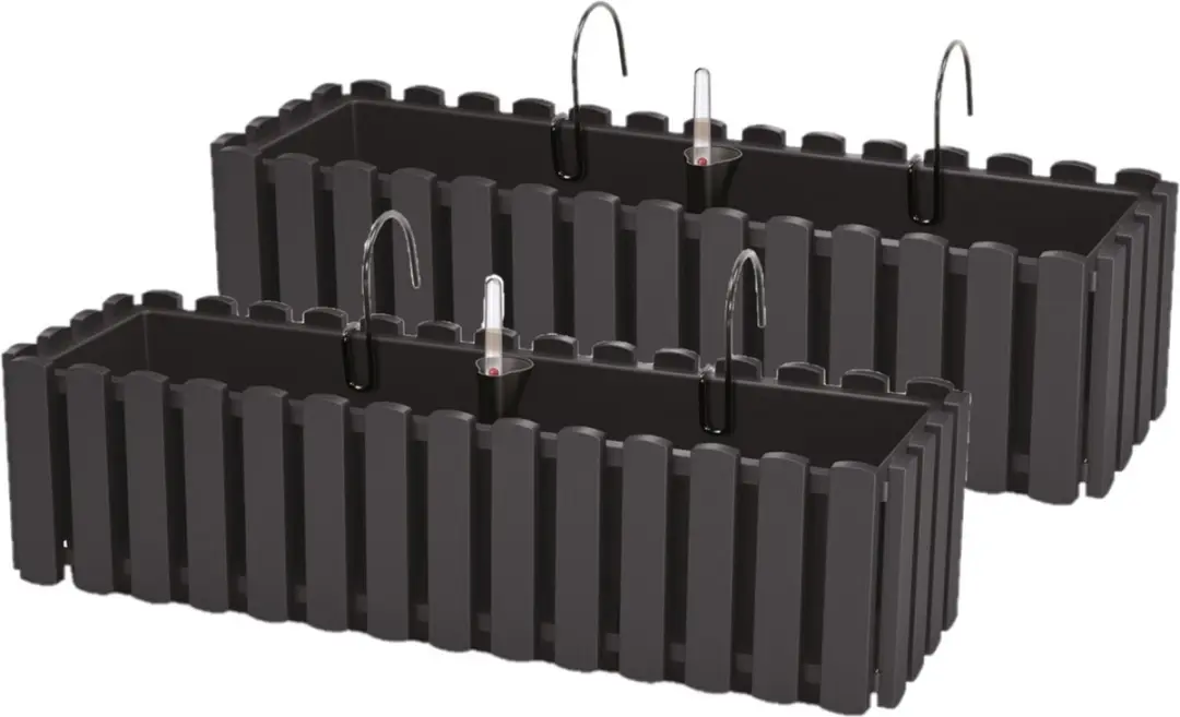 2x stuks fence-look plantenbak/bloembak