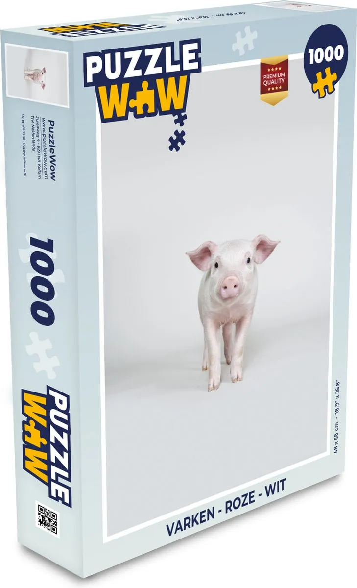 PuzzleWow Varken Legpuzzel 1000 Stuks