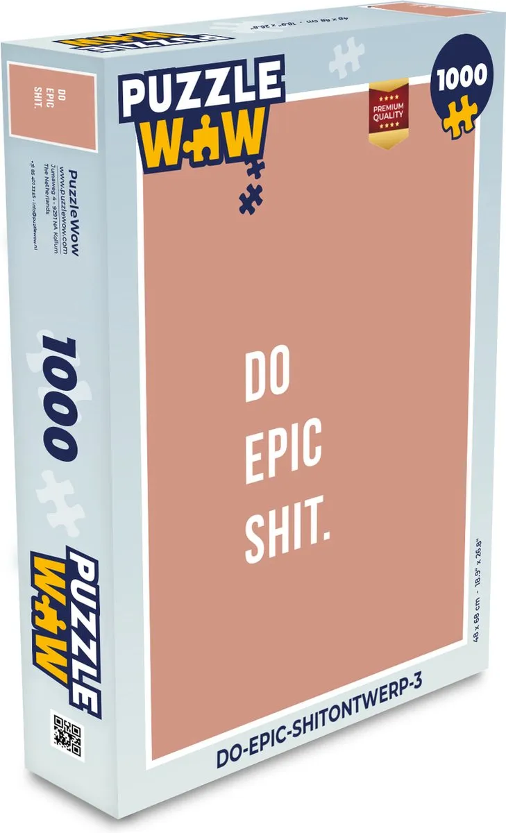PuzzleWow Quotes Do Epic Shit Legpuzzel 1000 Stuks