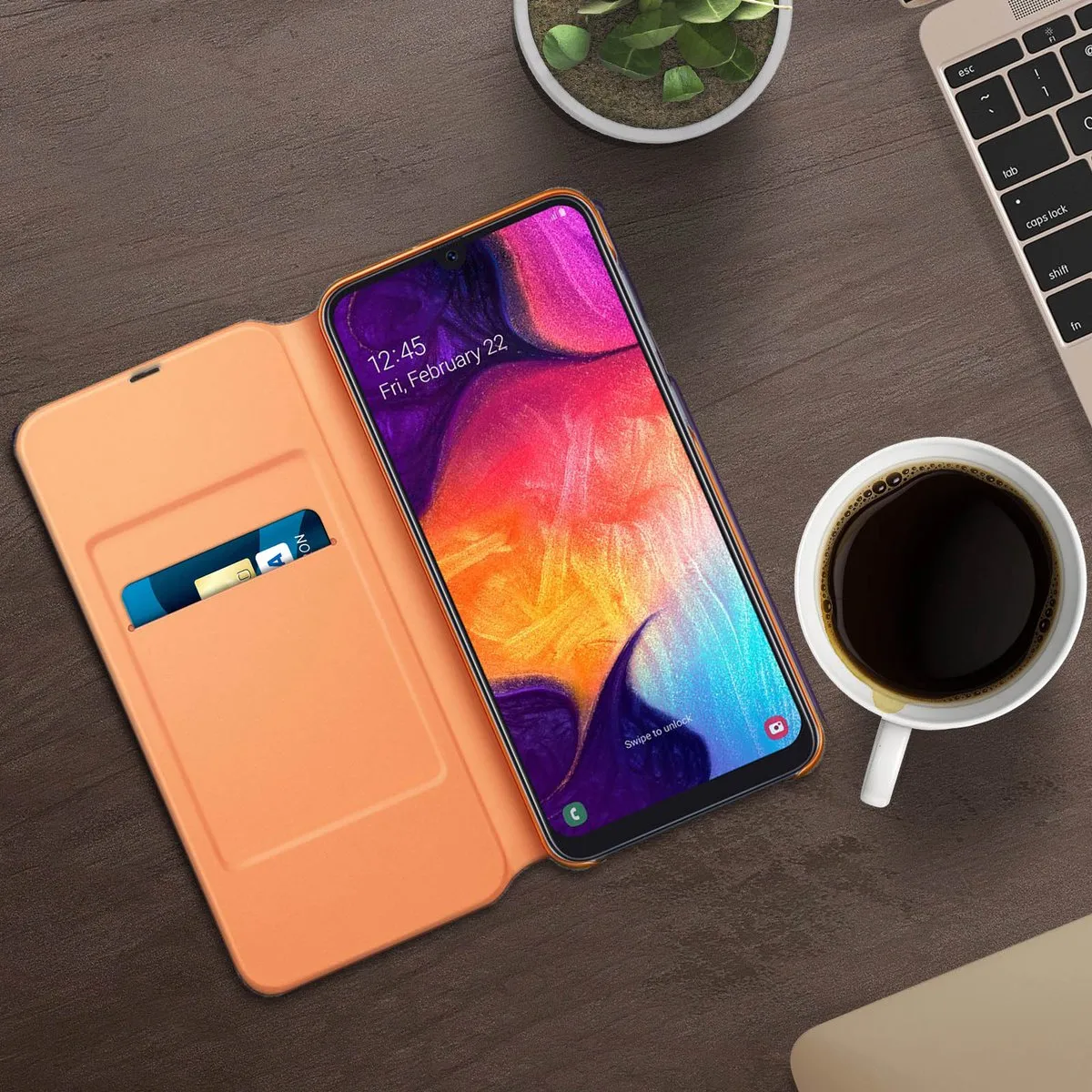 Samsung Flip Wallet Hoesje A50 - Wit