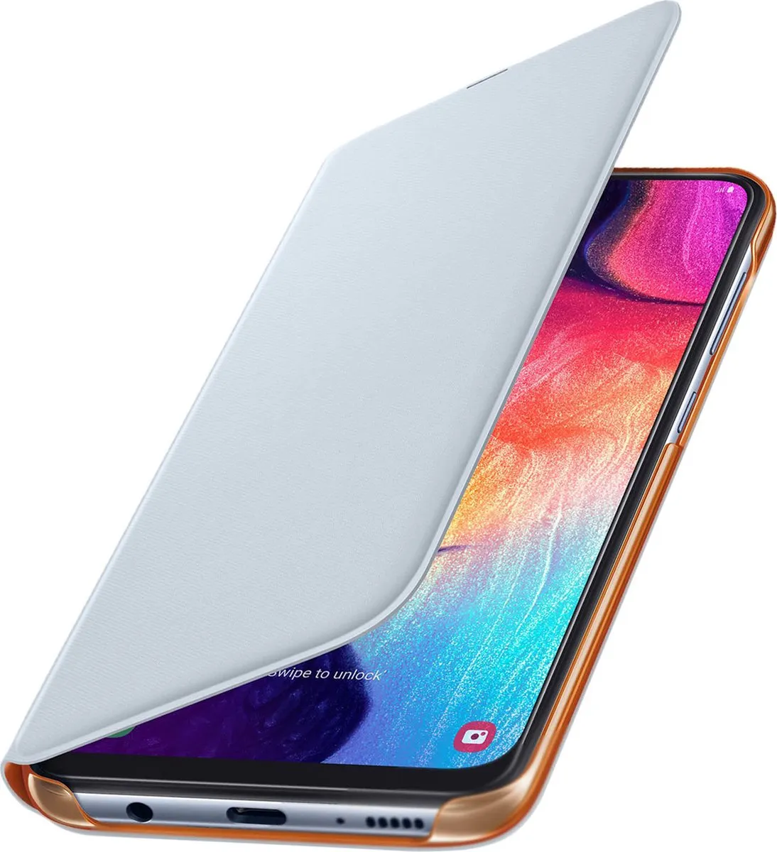 Samsung Flip Wallet Hoesje A50 - Wit