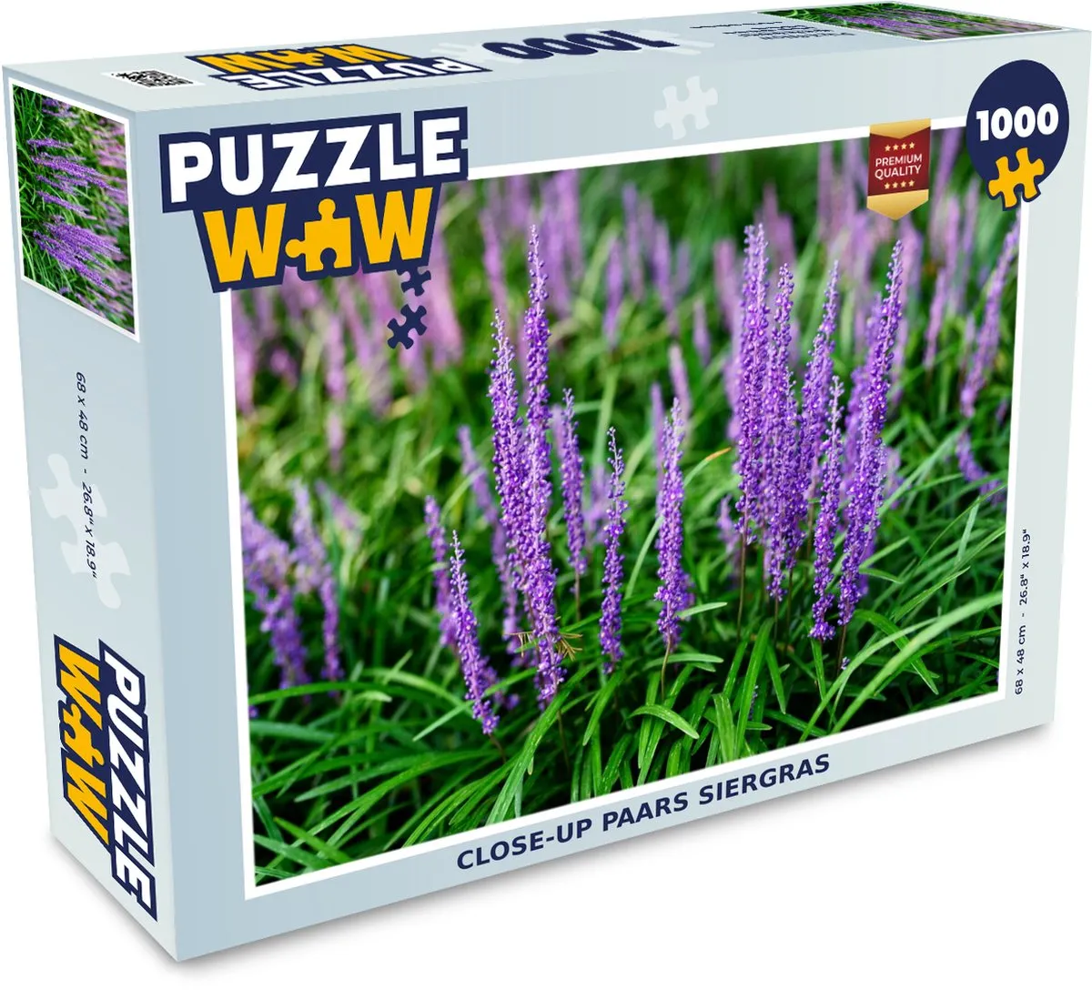 PuzzleWow Close-up Paars Siergras Legpuzzel 1000 Stuks