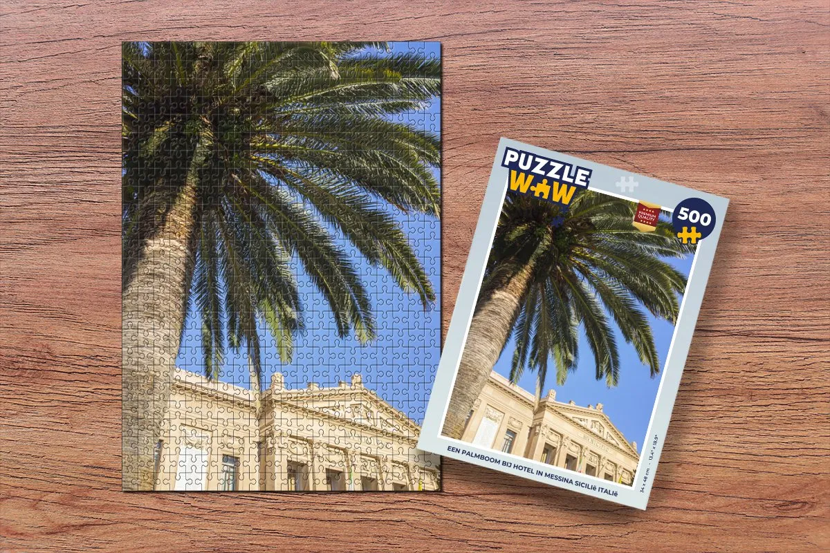 PuzzleWow Legpuzzel Messina Sicilië Italië 500 Stuks - Multicolor