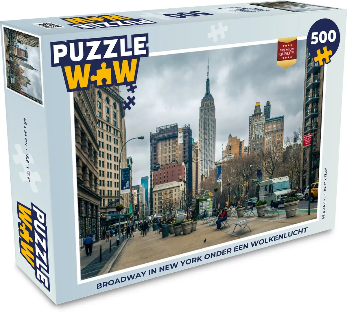 PuzzleWow New York Empire State Building Legpuzzel 500 Stuks - Multicolor
