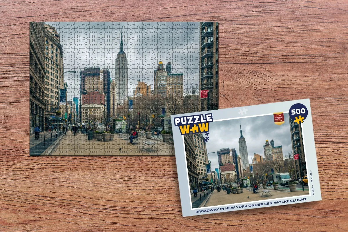 PuzzleWow New York Empire State Building Legpuzzel 500 Stuks - Multicolor