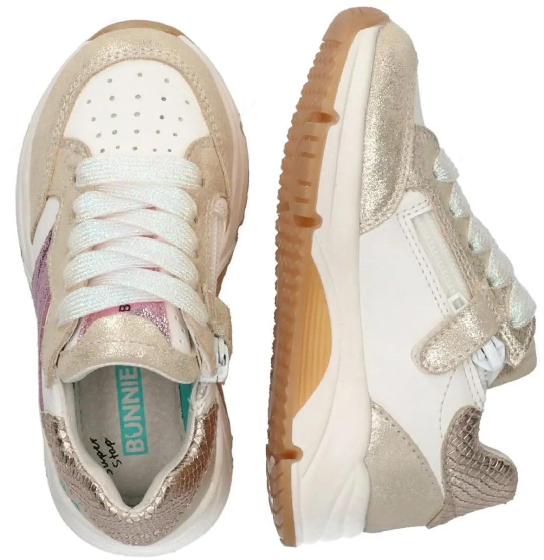 BunniesJR Fien Force Lage Sneakers - Meisjes - Maat 31 - Goud - afbeelding 6 van 6