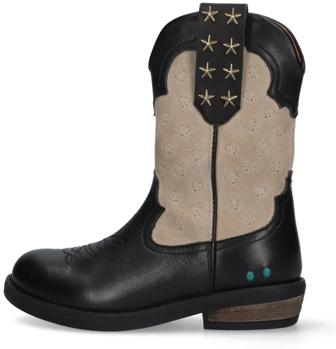 BunniesJR Romee Rodeo Western Laarzen - Meisjes - Zwart/Taupe - afbeelding 2 van 6