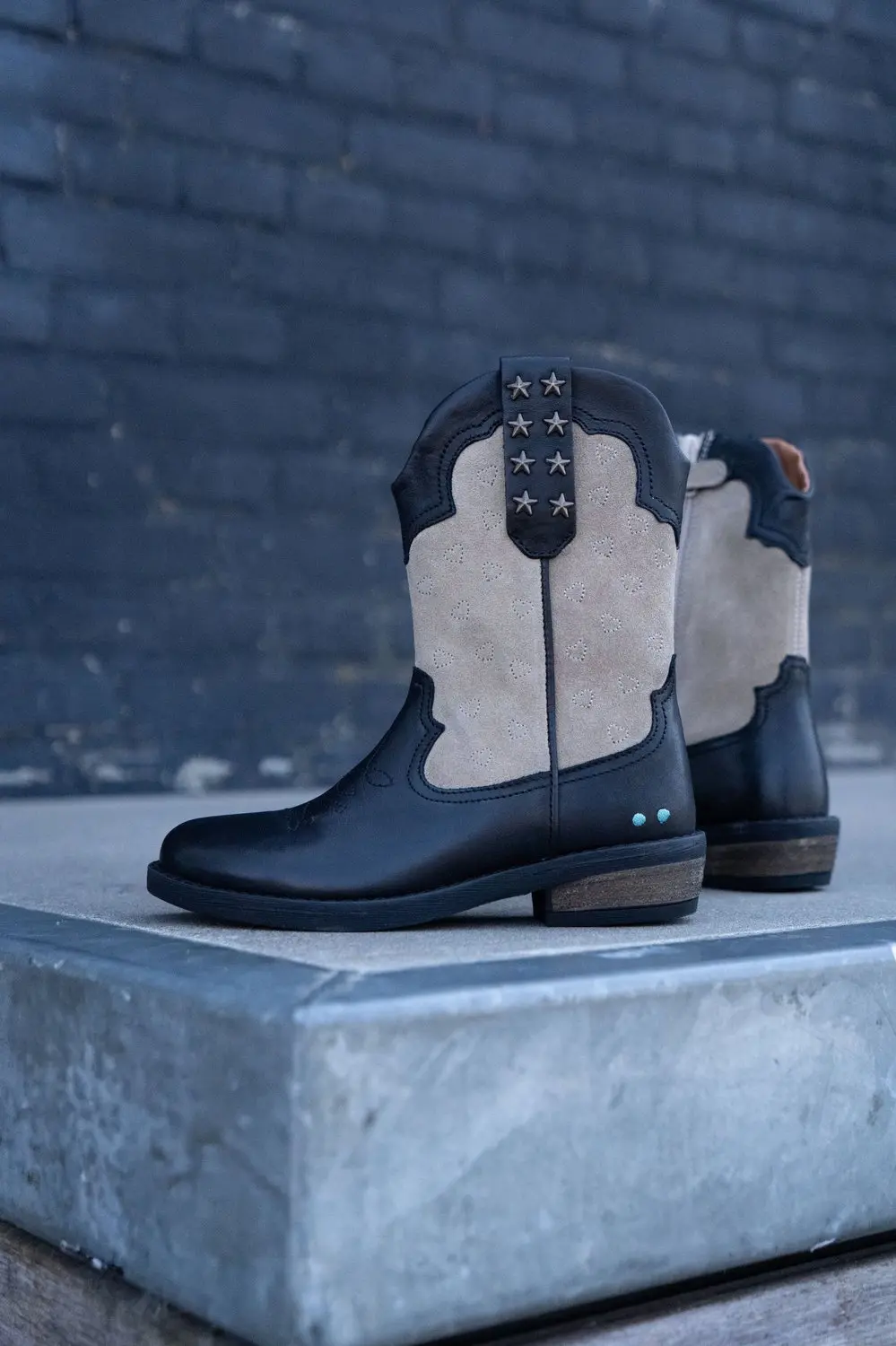 BunniesJR Romee Rodeo Western Laarzen - Meisjes - Zwart/Taupe - afbeelding 5 van 6