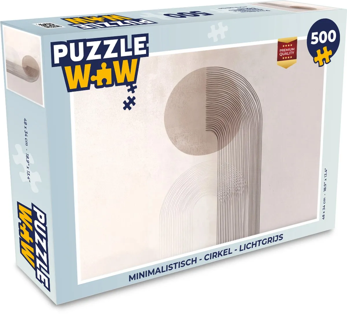 PuzzleWow Minimalistisch Puzzel 500 Stuks