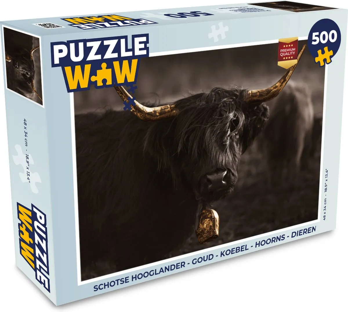 PuzzleWow Schotse Hooglander Legpuzzel 500 Stuks