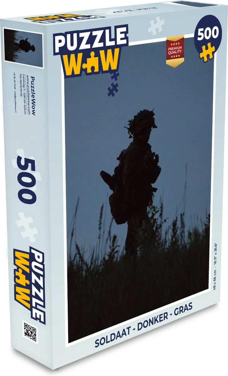 PuzzleWow Legpuzzel Soldaat 500 Stuks