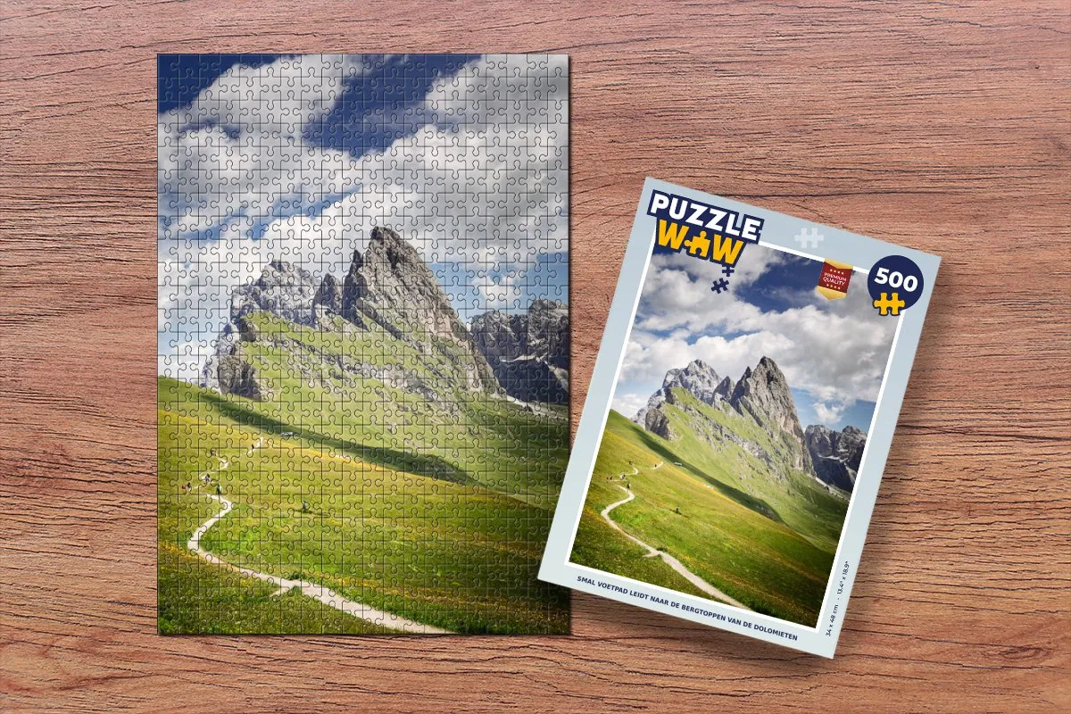 PuzzleWow Dolomieten Voetpad Legpuzzel 500 Stuks - Multicolor