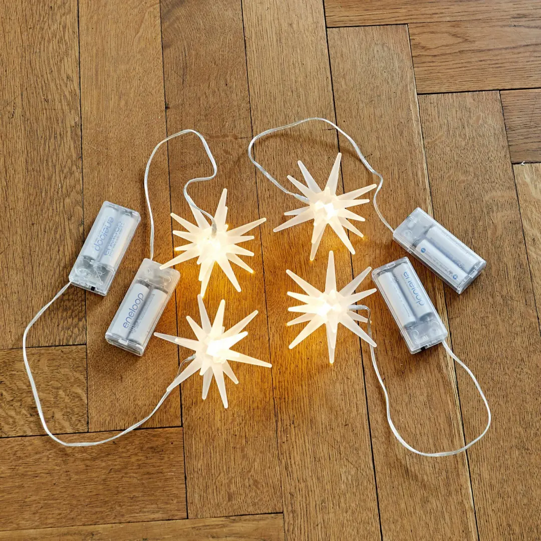 Loberon Ledster Set 4 Ciseau - Warm Wit - afbeelding 5 van 6
