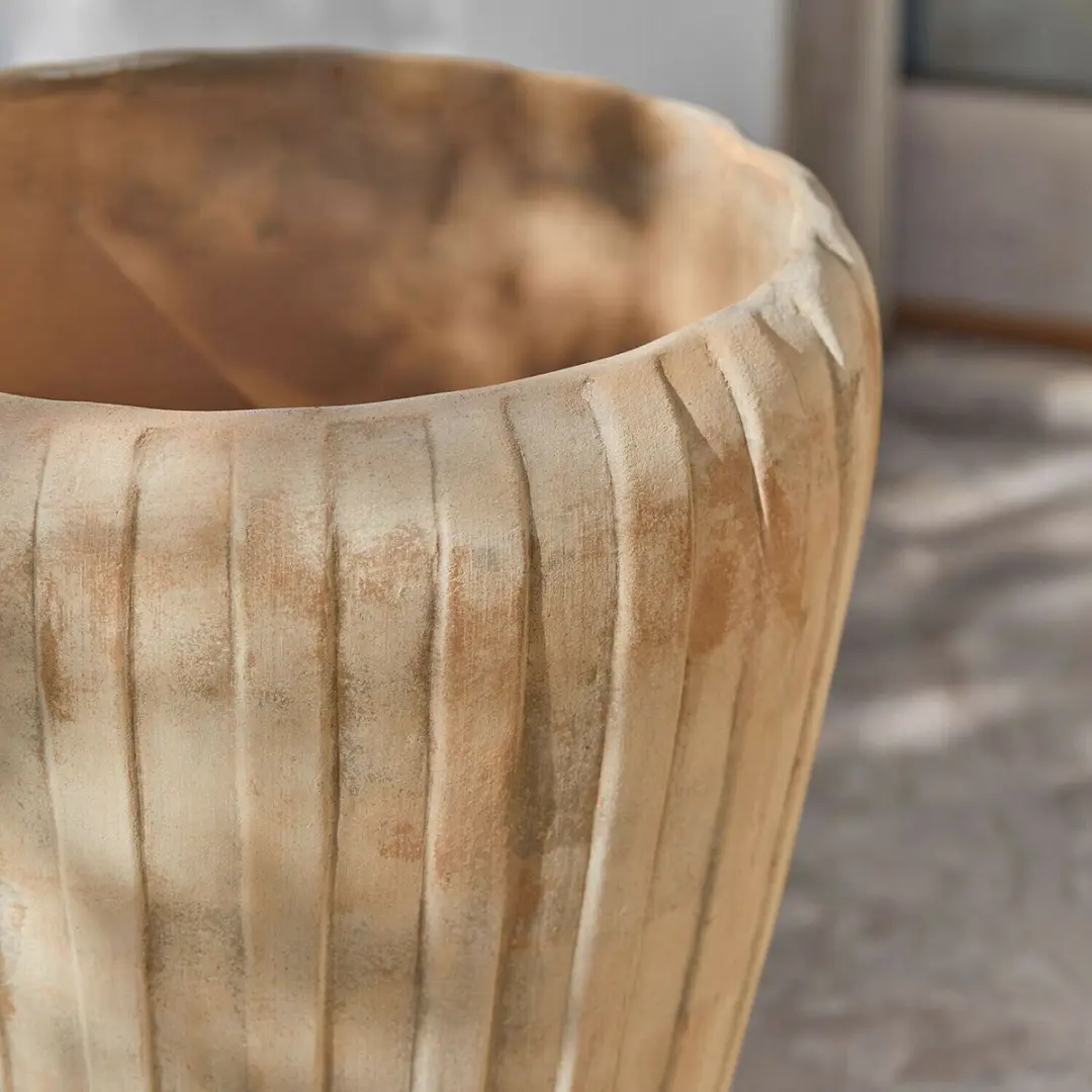 Loberon Selavina Sierpot 40cm - Antiekbeige - afbeelding 2 van 4