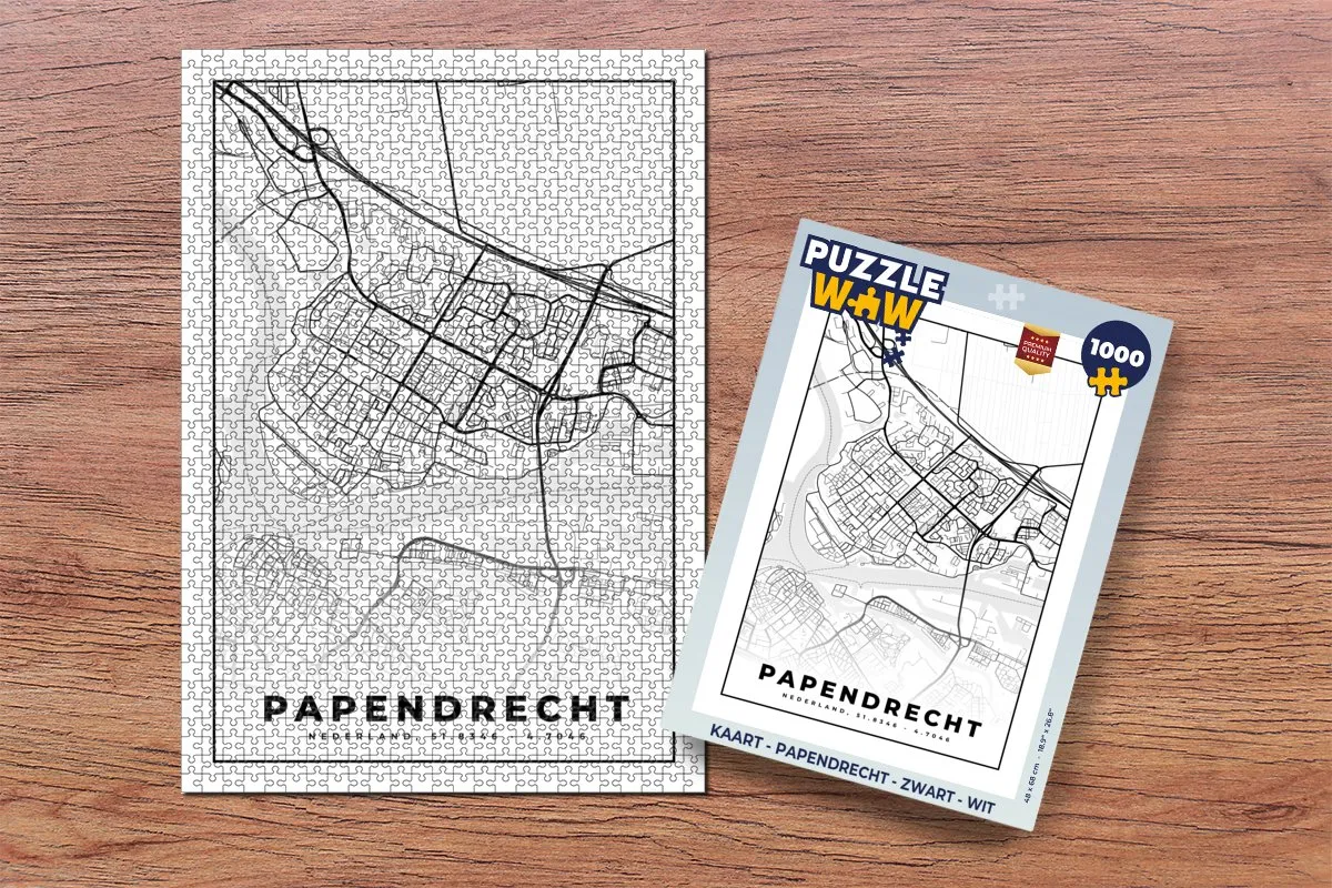 PuzzleWow Legpuzzel Papendrecht 1000 Stuks - Multicolor