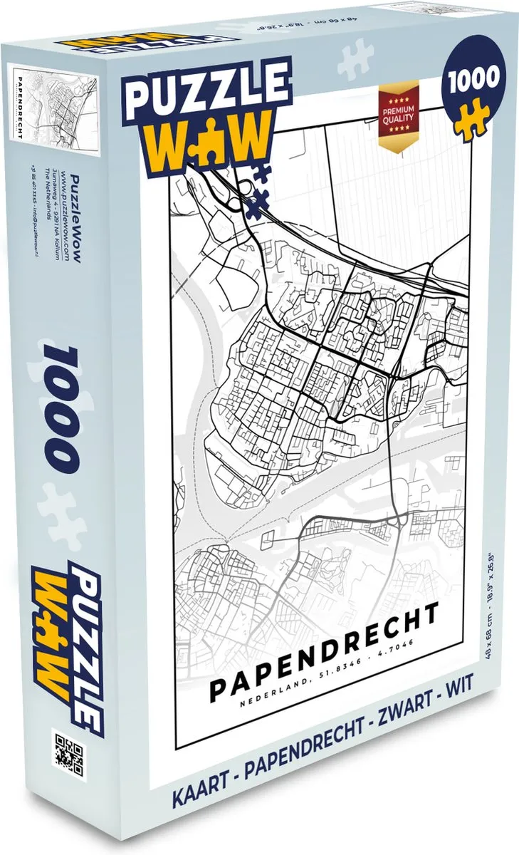 PuzzleWow Legpuzzel Papendrecht 1000 Stuks - Multicolor