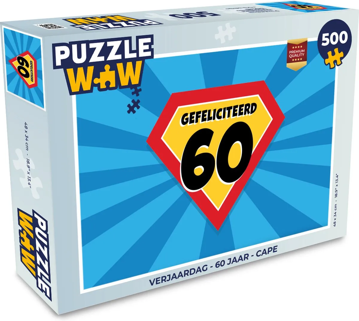 PuzzleWow Verjaardag Cape Legpuzzel 500 Stuks