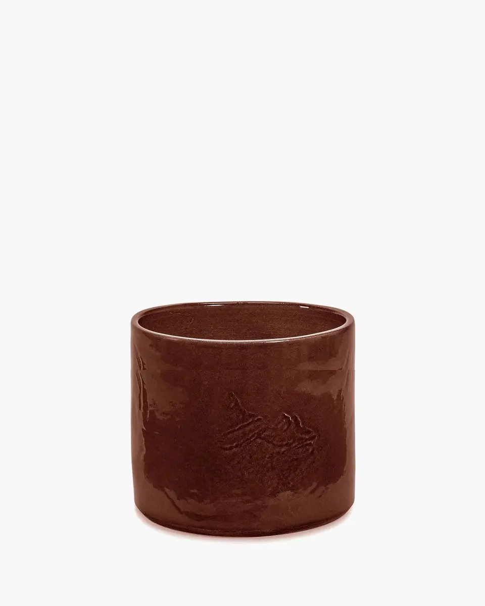 Serax Vincent Van Duysen Vaso bloempot D22cm H19cm donkerbruin