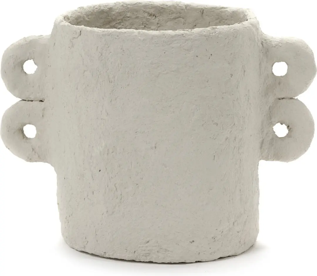 Serax Marie Michielssen Earth pot Papier Maché 28x18cm H20.5cm beige