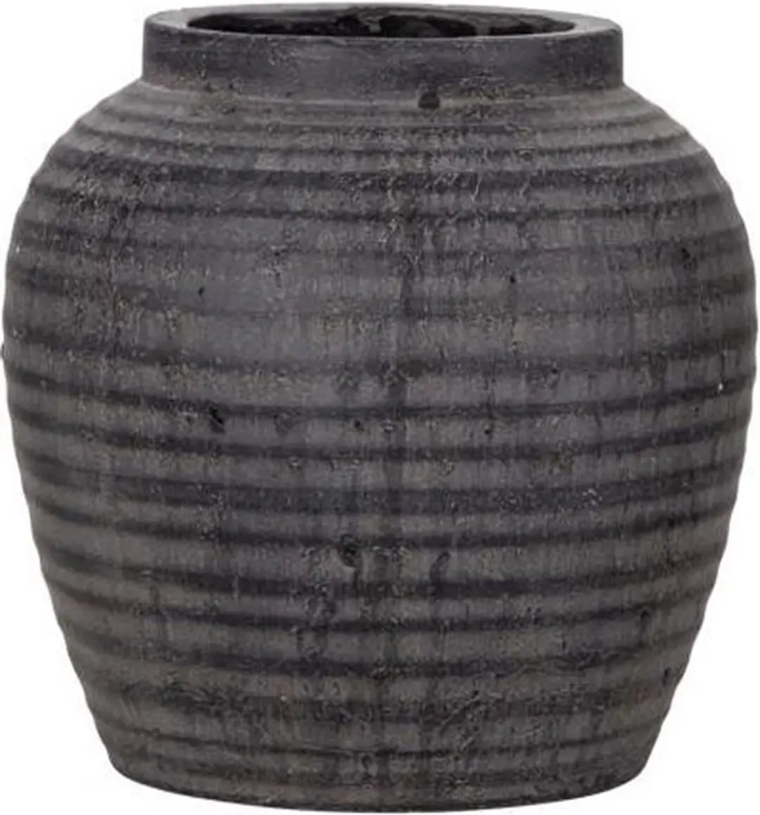 House Doctor Bloempot Hafa grijs/ bruin terracotta Ø26x26cm