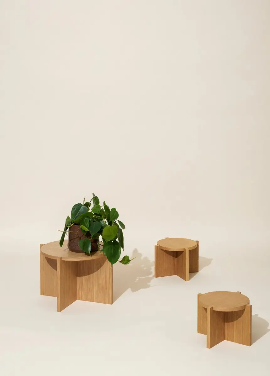 Hübsch Nomad Plantenstandaard - 45cm - Natuurlijk - afbeelding 3 van 5