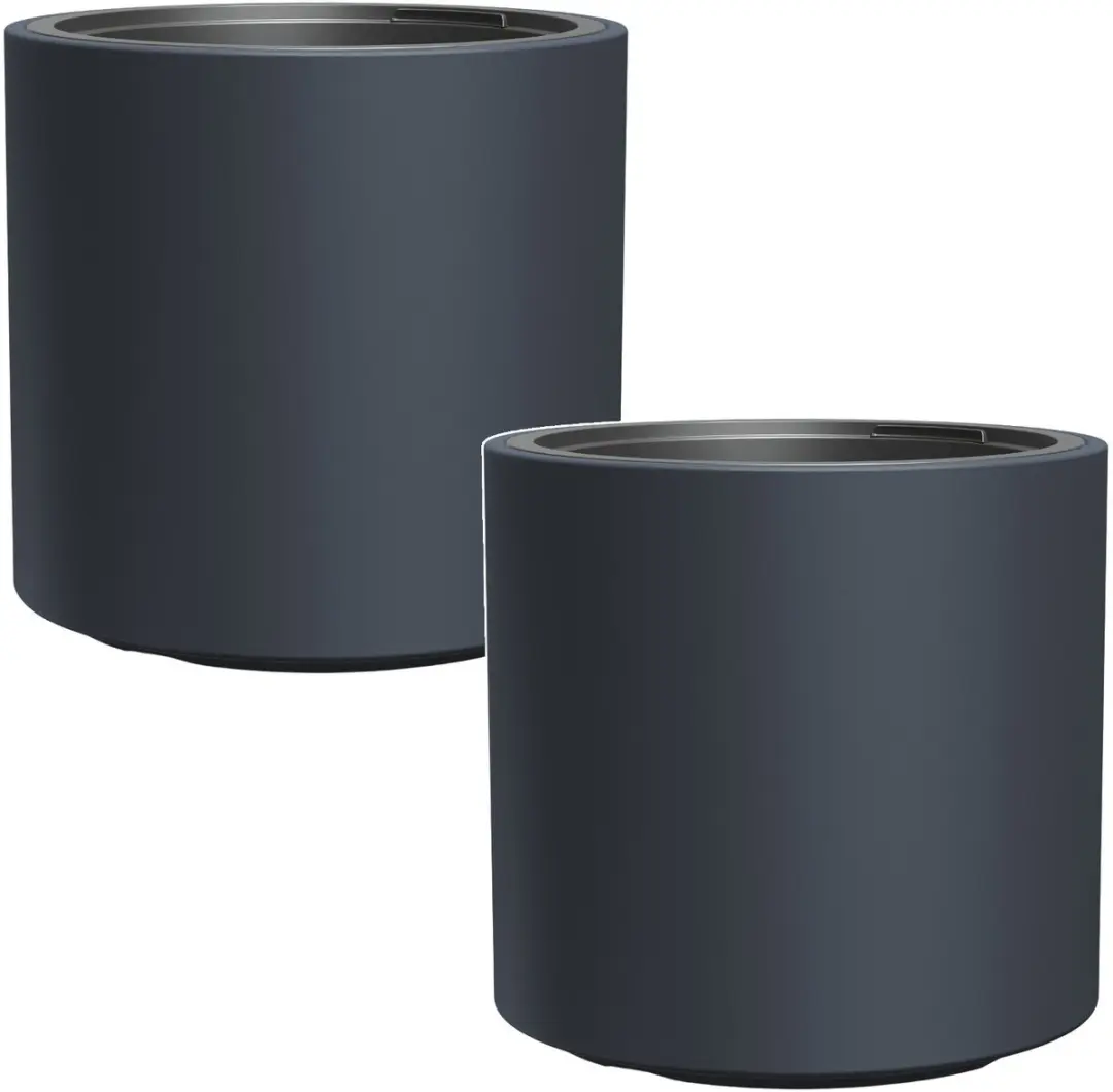 Prosperplast bloempot, met inzet, hoogte 29cm, antraciet