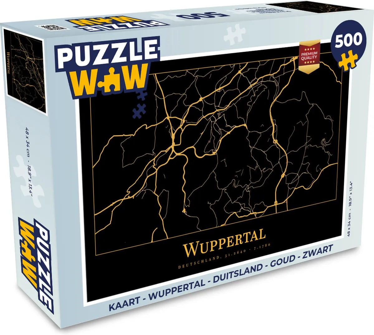 PuzzleWow Wuppertal Legpuzzel 500 Stuks - Multicolor