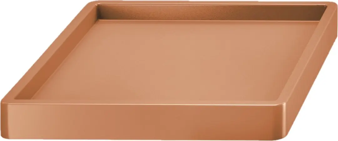 Plantenonderzetter/multiroller vierkant terracotta kunststof 35 cm