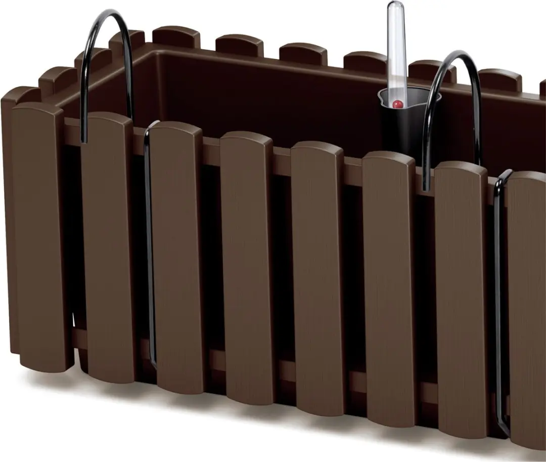 Prosperplast Fence-look Plantenbak 38x18cm Bruin - afbeelding 2 van 6