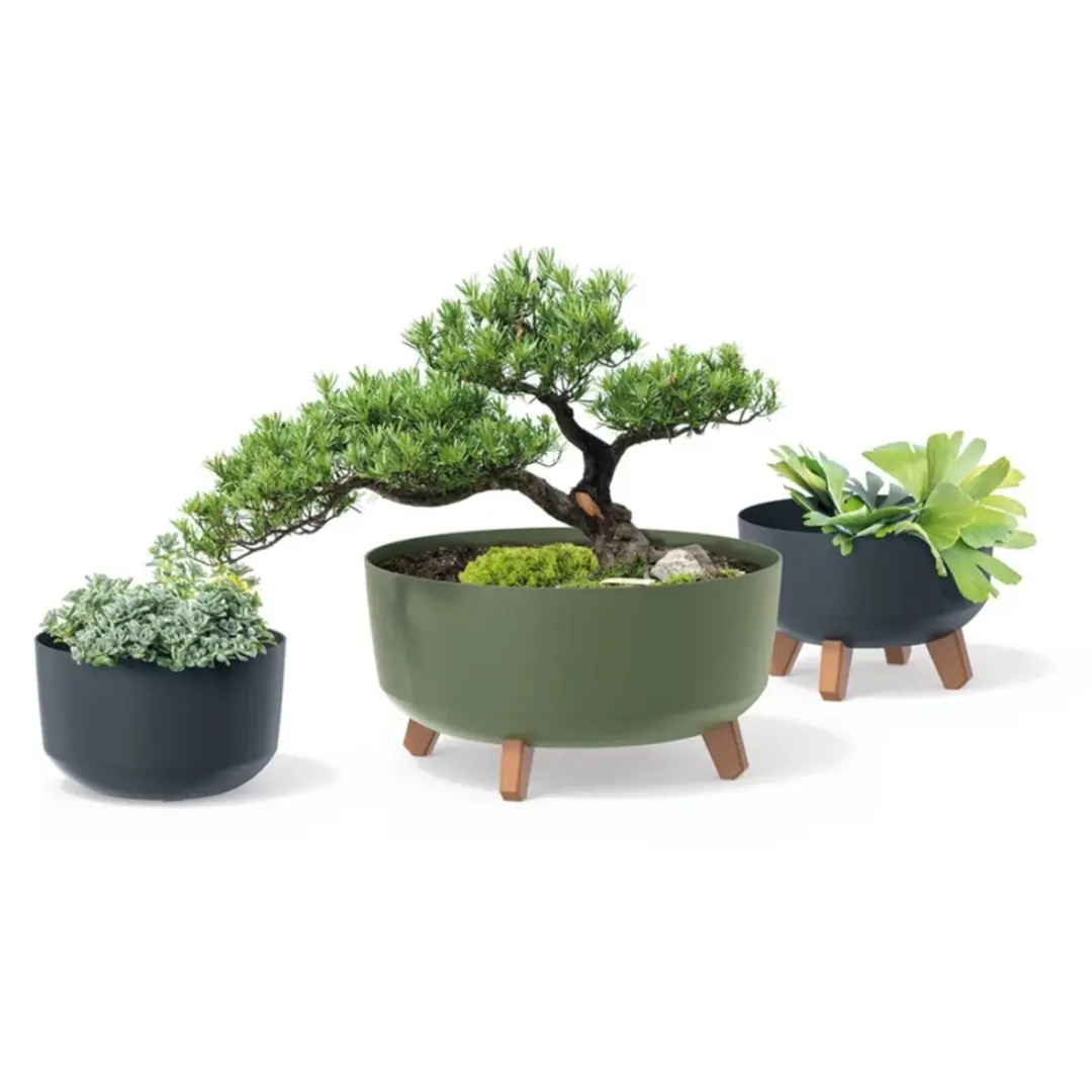 Prosperplast Gracia Laag Bloempot 14.3L Antraciet - afbeelding 3 van 4