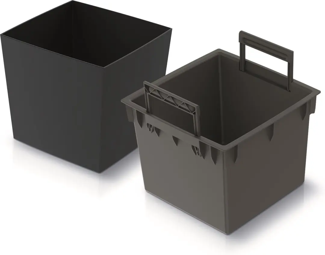 Prosperplast Urbi Square Bloempot 29,5cm - Antraciet - afbeelding 2 van 2