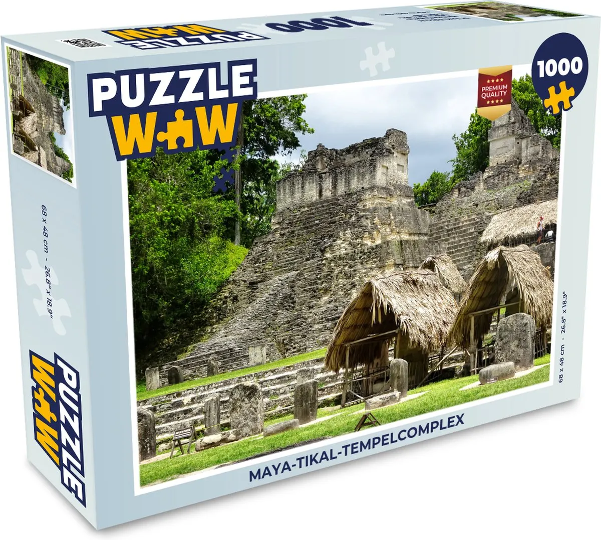 PuzzleWow Maya-Tikal Tempelcomplex Legpuzzel 1000 Stuks