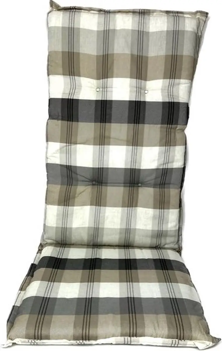 Madison Tuinstoelkussen hoge rug 50x123 cm Block taupe
