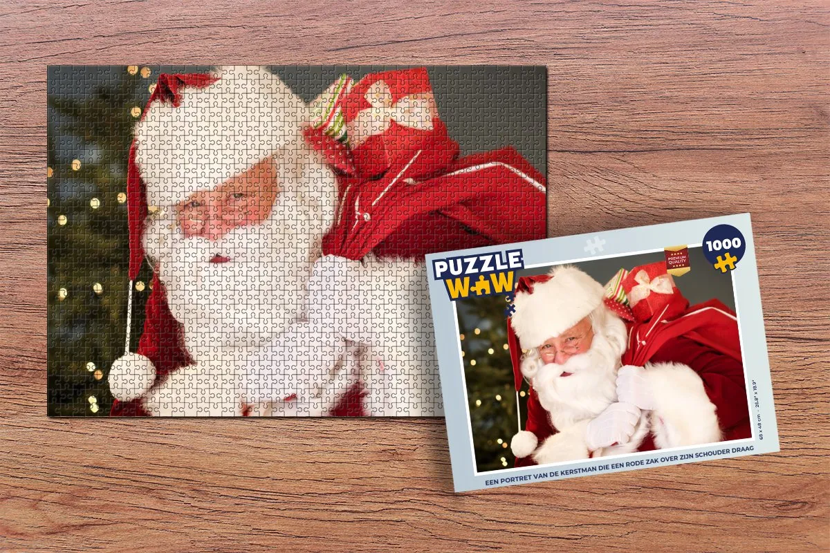 PuzzleWow Legpuzzel Kerstman 1000 Stuks - Multicolor