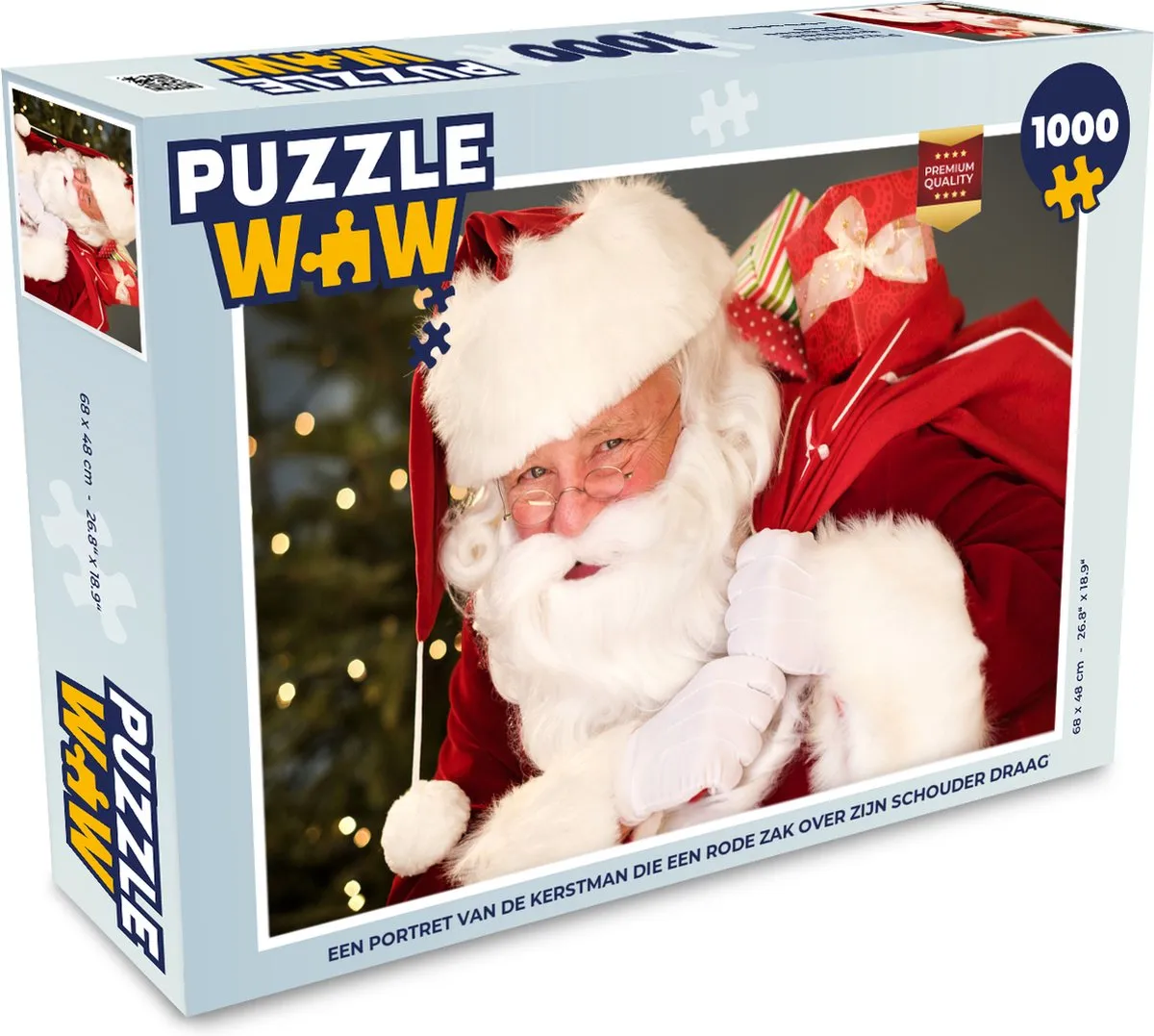 PuzzleWow Legpuzzel Kerstman 1000 Stuks - Multicolor