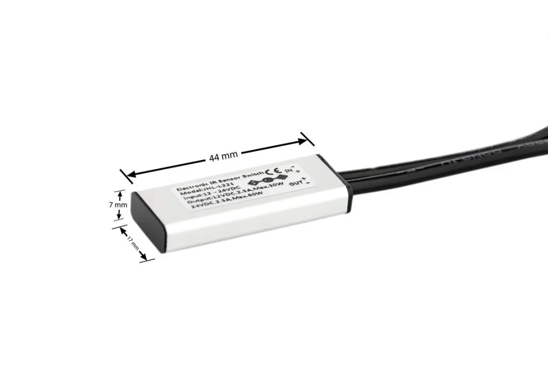 Groenovatie LED Deursensor Opbouw 12-24V 2.5A - Grijs - afbeelding 2 van 5