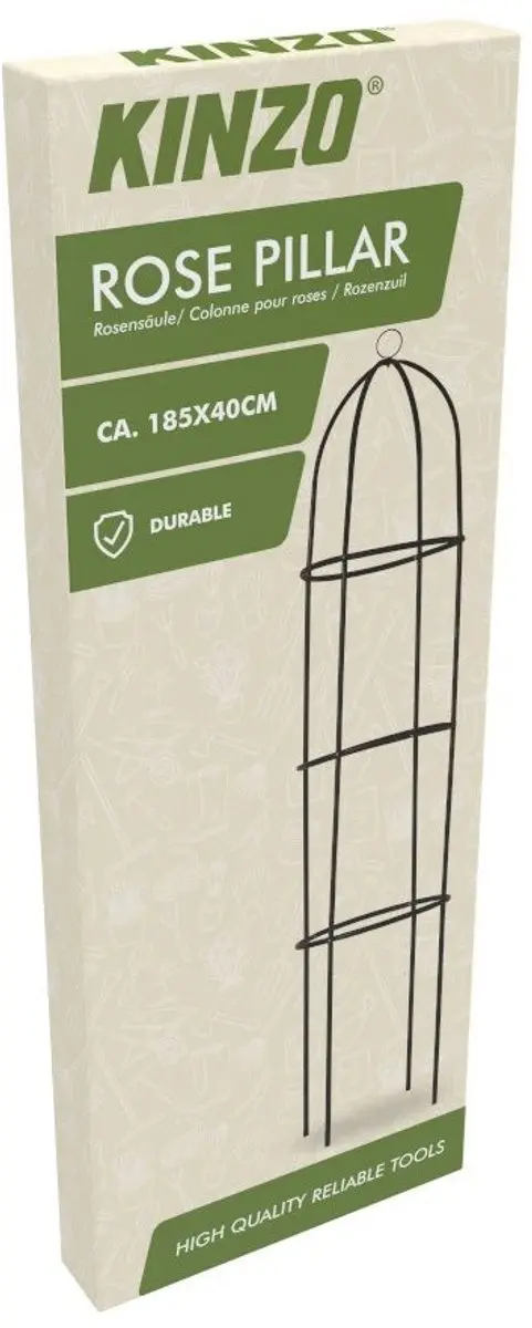 Kinzo Rozenstandaard 185x40cm - Zwart - afbeelding 3 van 6