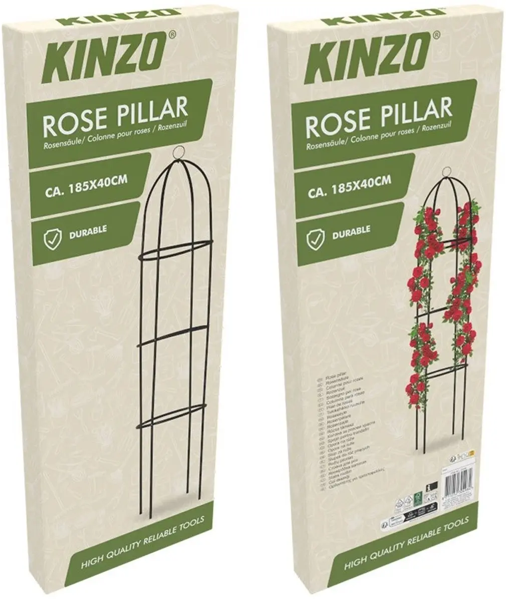 Kinzo Rozenstandaard 185x40cm - Zwart - afbeelding 5 van 6