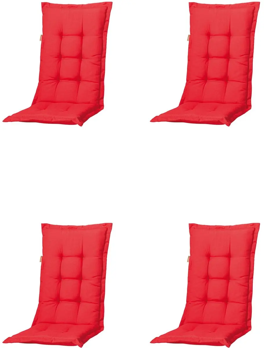 Tuinstoelkussen hoog 50x123 Panama rood (4 stuks) Madison