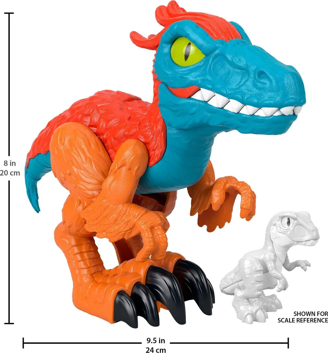 Jurassic World Imaginext Pyroraptor HKG14 - Dinosaurusfiguur 25cm - Veelkleurig