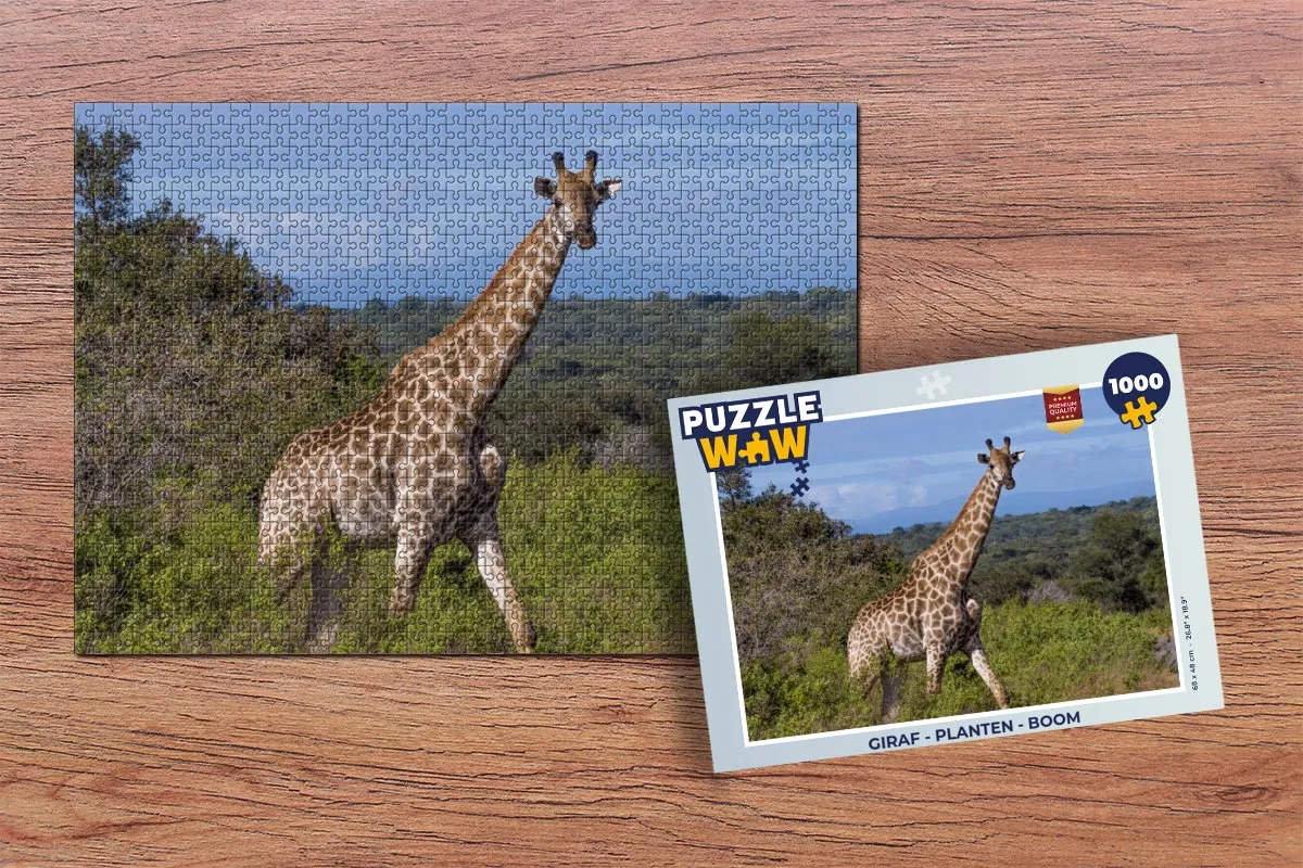 PuzzleWow Giraf Legpuzzel 1000 Stuks - Multicolor