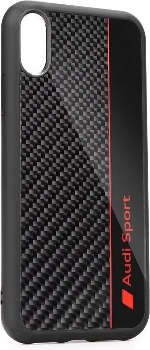 Audi Carbon Fiber Hoesje iPhone 8 Plus - Zwart
